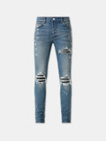 Amiri Mx1 Blue Jean Black Patch