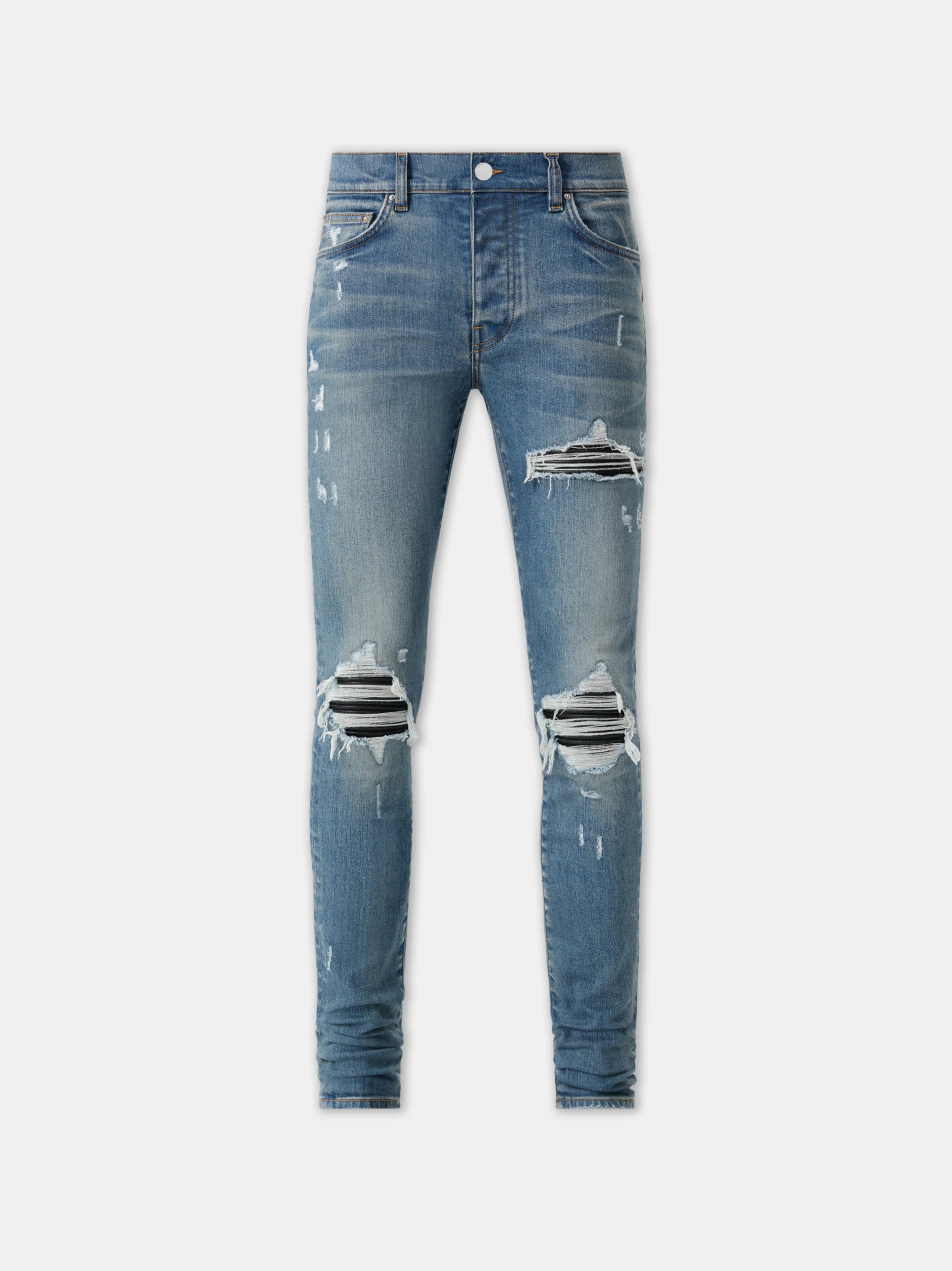 Amiri Mx1 Blue Jean Black Patch