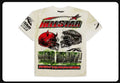 Jcresells Hellstar War Ready Path To Paradise graphic t-shirt in off-white cotton blend with distressed finish.