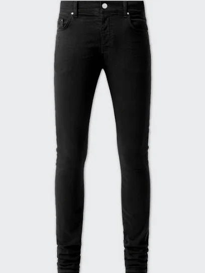 Amiri Mx1 Solid Black Skinny Jean